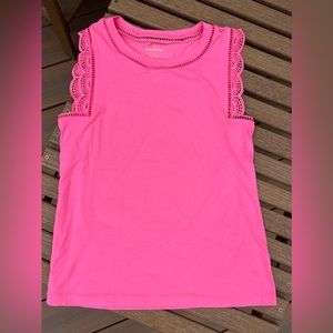 Lilly Pulitzer Agee Eyelet Cap Sleeve Crew M
